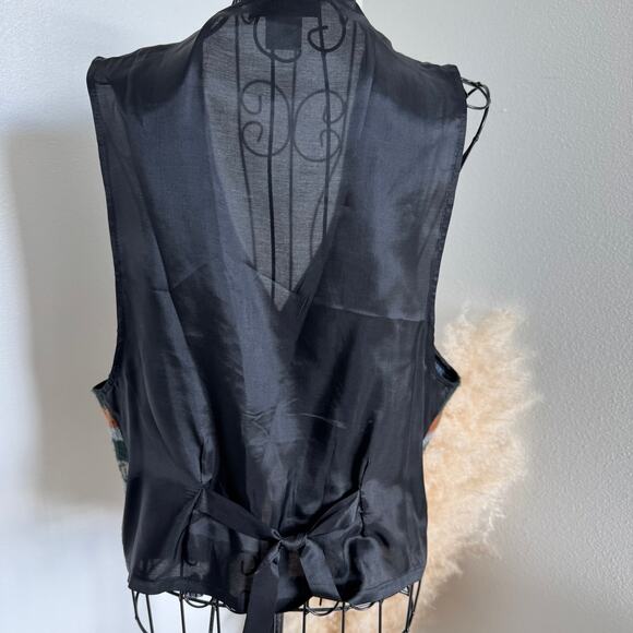 Vintage My Michelle Vest Southwestern Aztec Print Western Academia Large - Picture 3 of 8